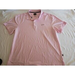 Greg Norman Mens Size XL Polo Shirt Golf Shirt Pink w/Collar Tasso Elba 5 Iron